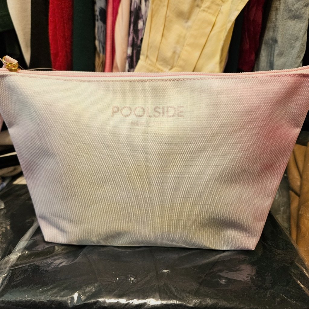 #128 Poolside New York Pink And Yellow Wet/Dry Pouch. Nwt